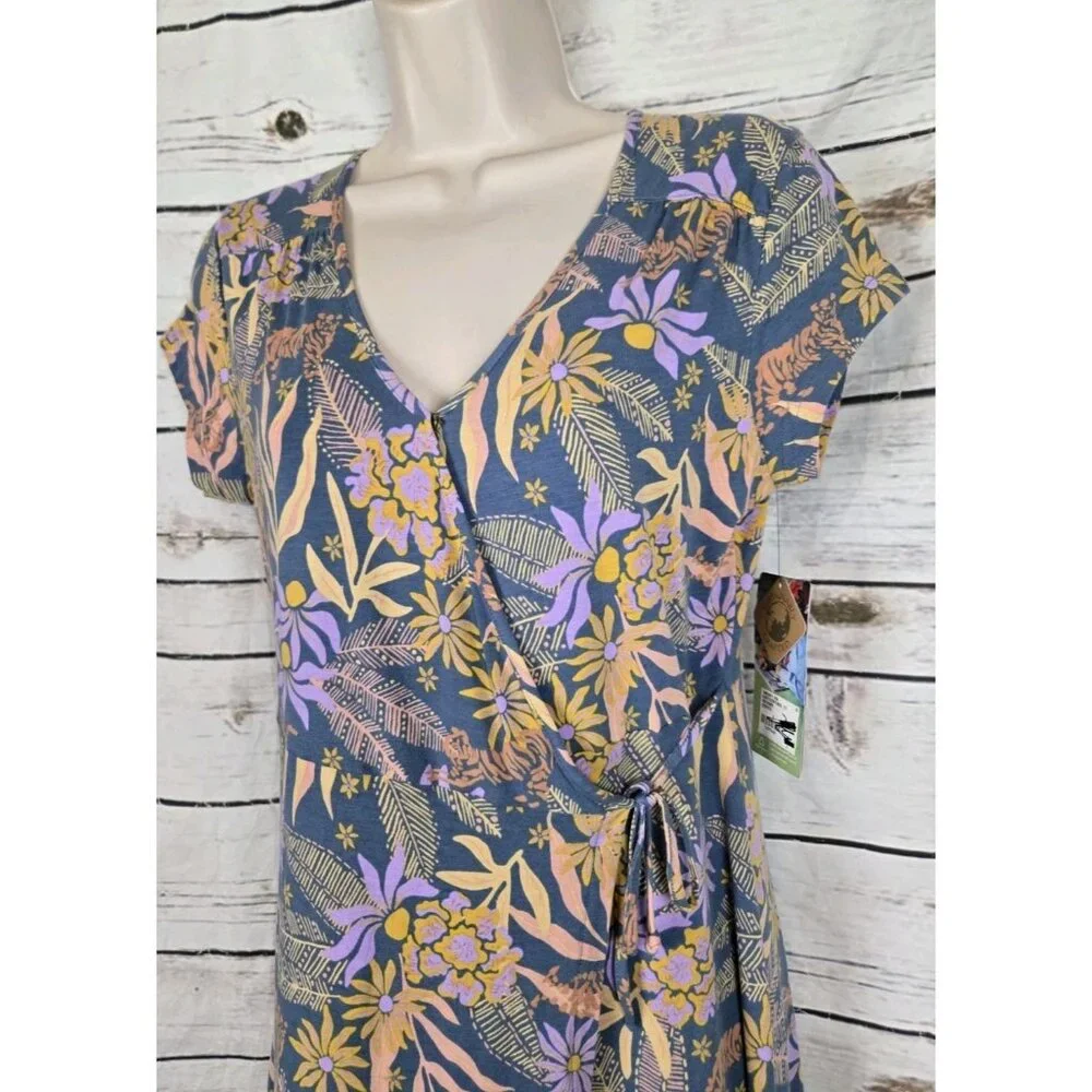 Sherpa Adventure Gear Dress S NEW Floral Wrap Outdoor Organic Cotton Womens